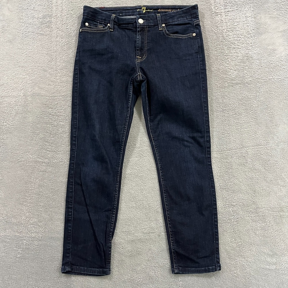 7 For All Mankind Jeans Women's 30 Kimmie Crop Low Rise Stretch Western Y2K